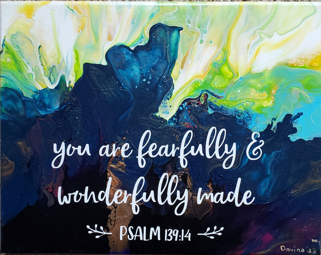 Paint Pour - Fearfully and Wonderfully