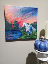 Load image into Gallery viewer, &#39;White Horse at Sunset&#39; Original Art
