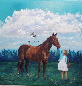 "Girl and Horse" - PRINT